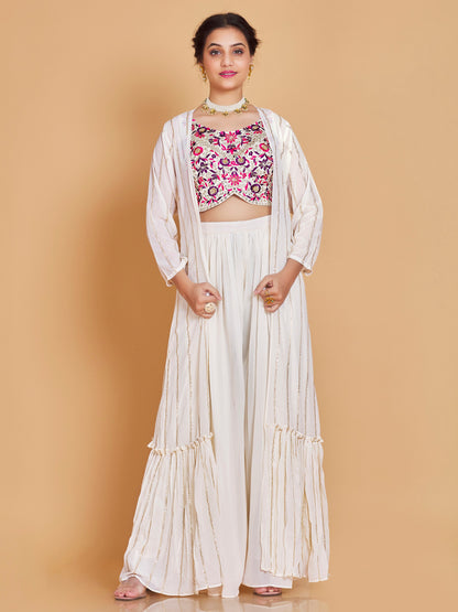 Barsha Short Top Plazzo Suit - Roop Darshan