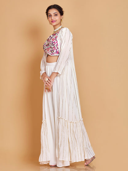 Barsha Short Top Plazzo Suit - Roop Darshan