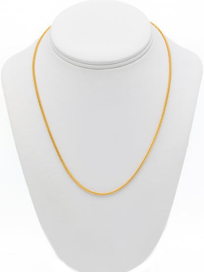 22ct Gold Hollow Fox Tail Chain  - 55 cm - Roop Darshan