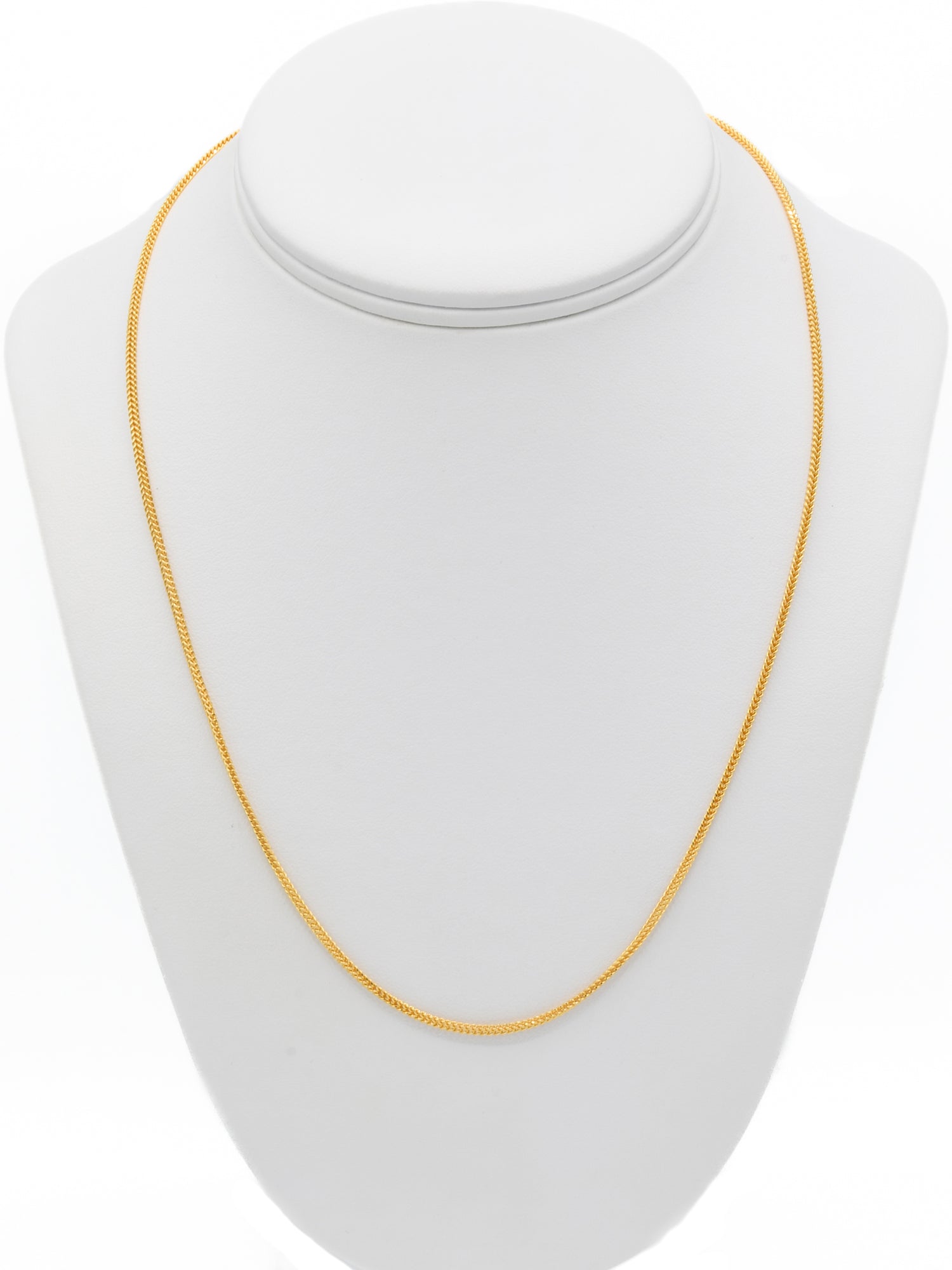 22ct Gold Hollow Fox Tail Chain - 60 cm - Roop Darshan