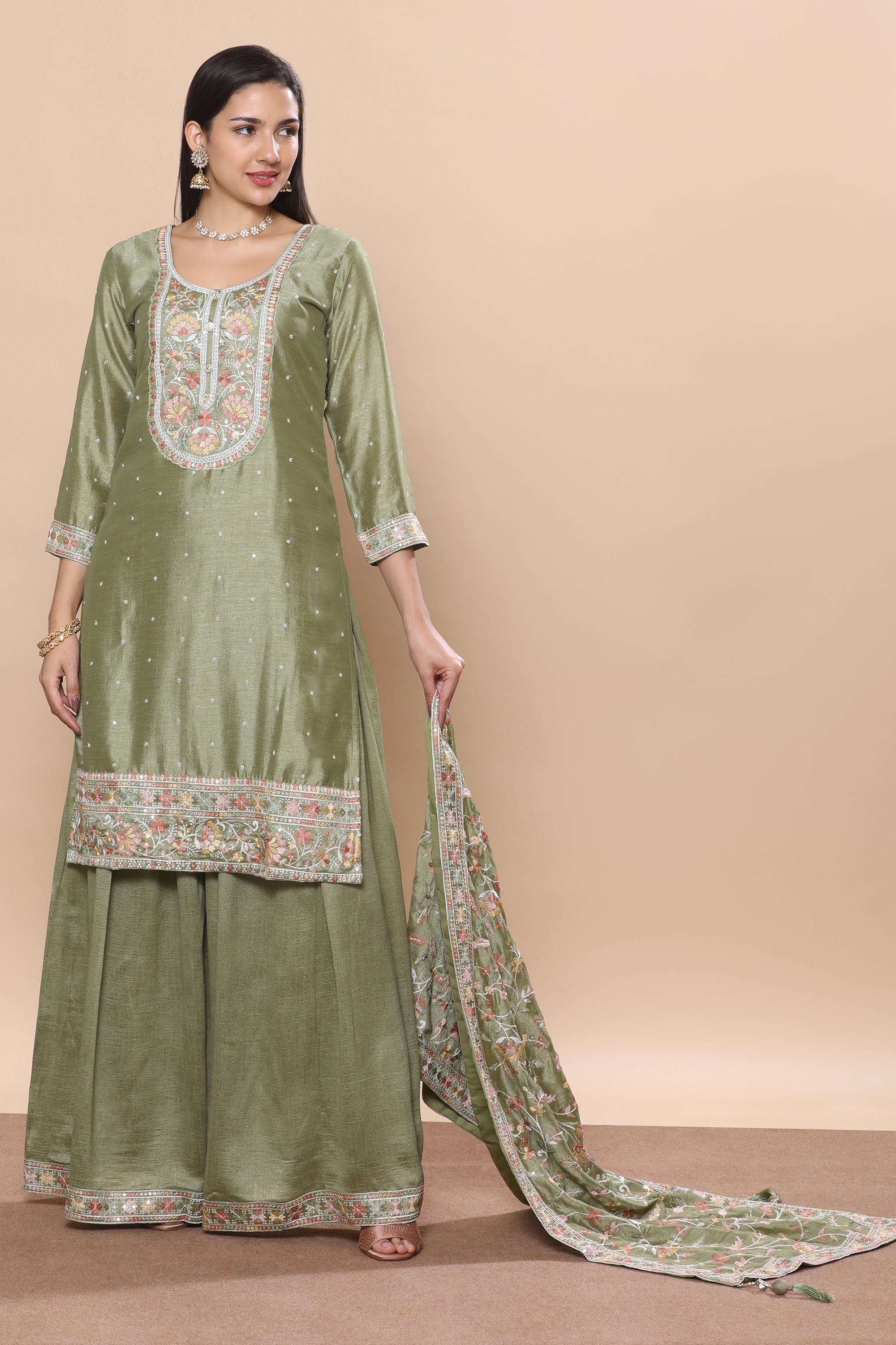 Deepali Palazzo Suit - Roop Darshan