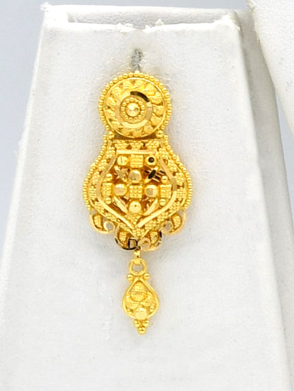 22ct Gold Long Necklace Set - Roop Darshan