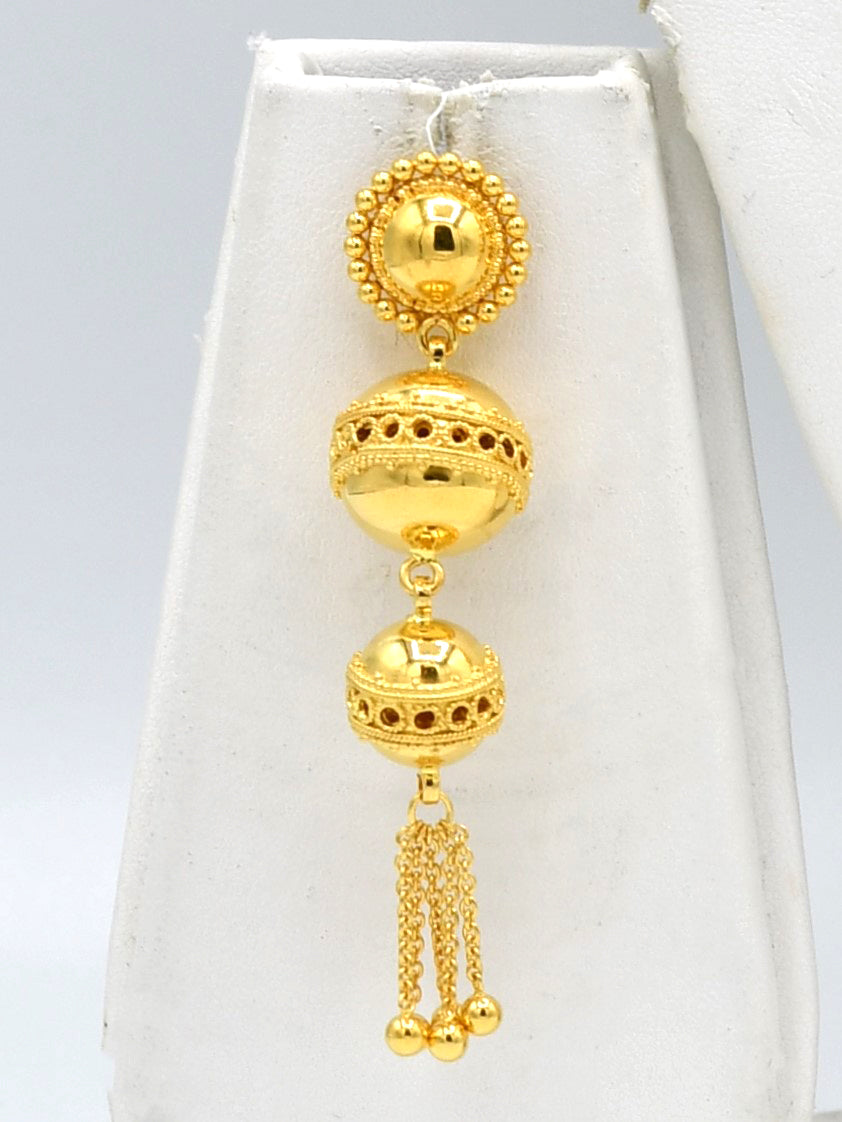 22ct Gold Ganga Jamna Necklace Set - Roop Darshan
