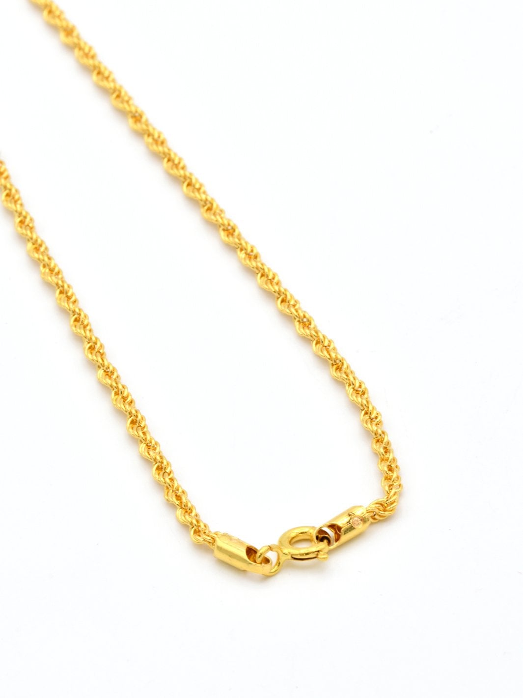 22ct Gold Hollow Rope Chain - 45 CM - Roop Darshan