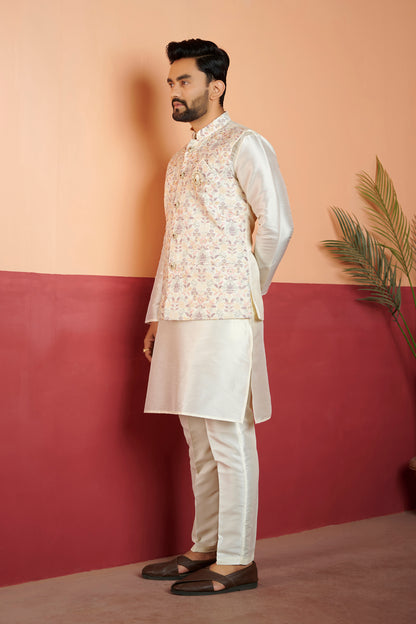 Mens Kurta Set With Jacket