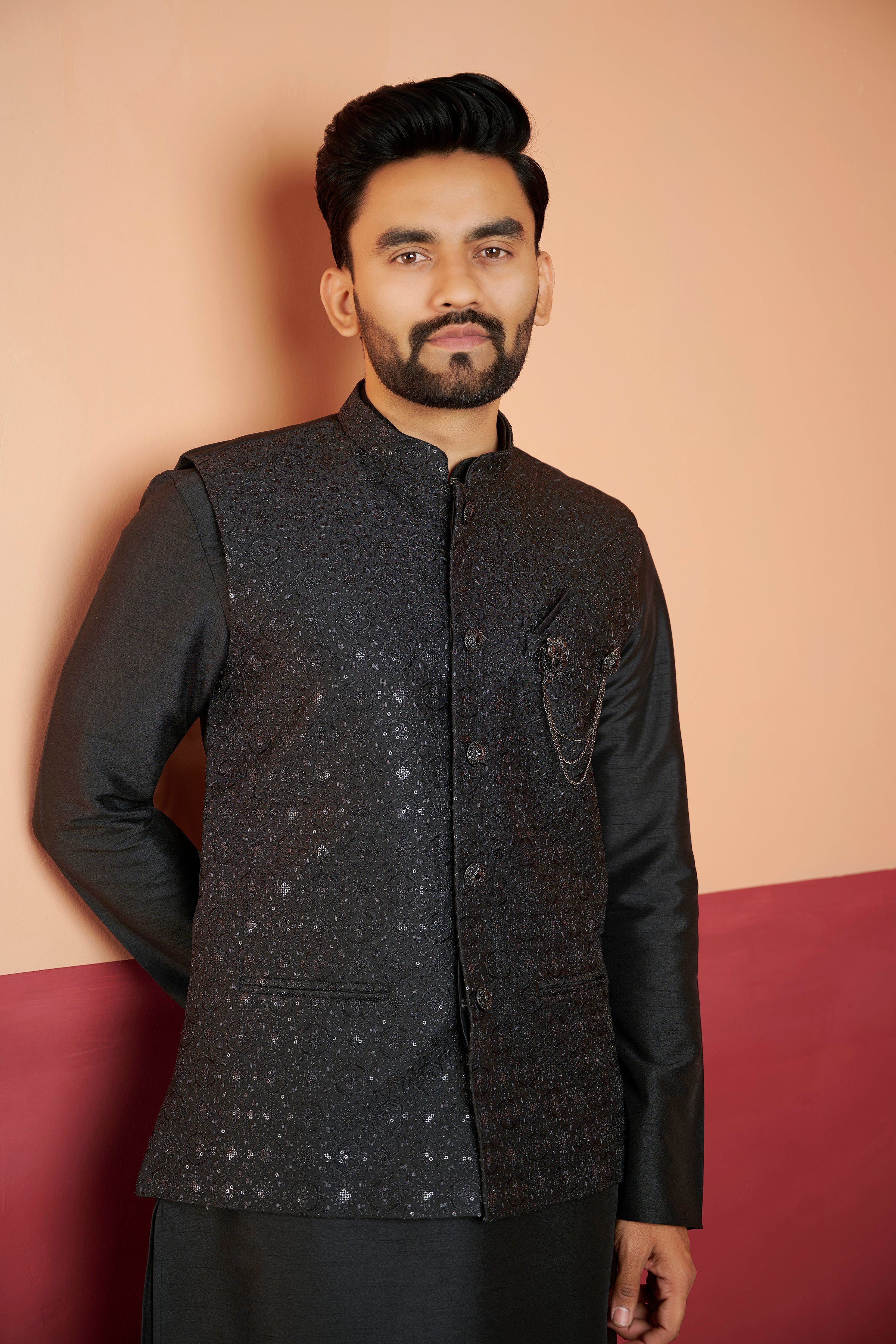 Mens Kurta Set With Jacket