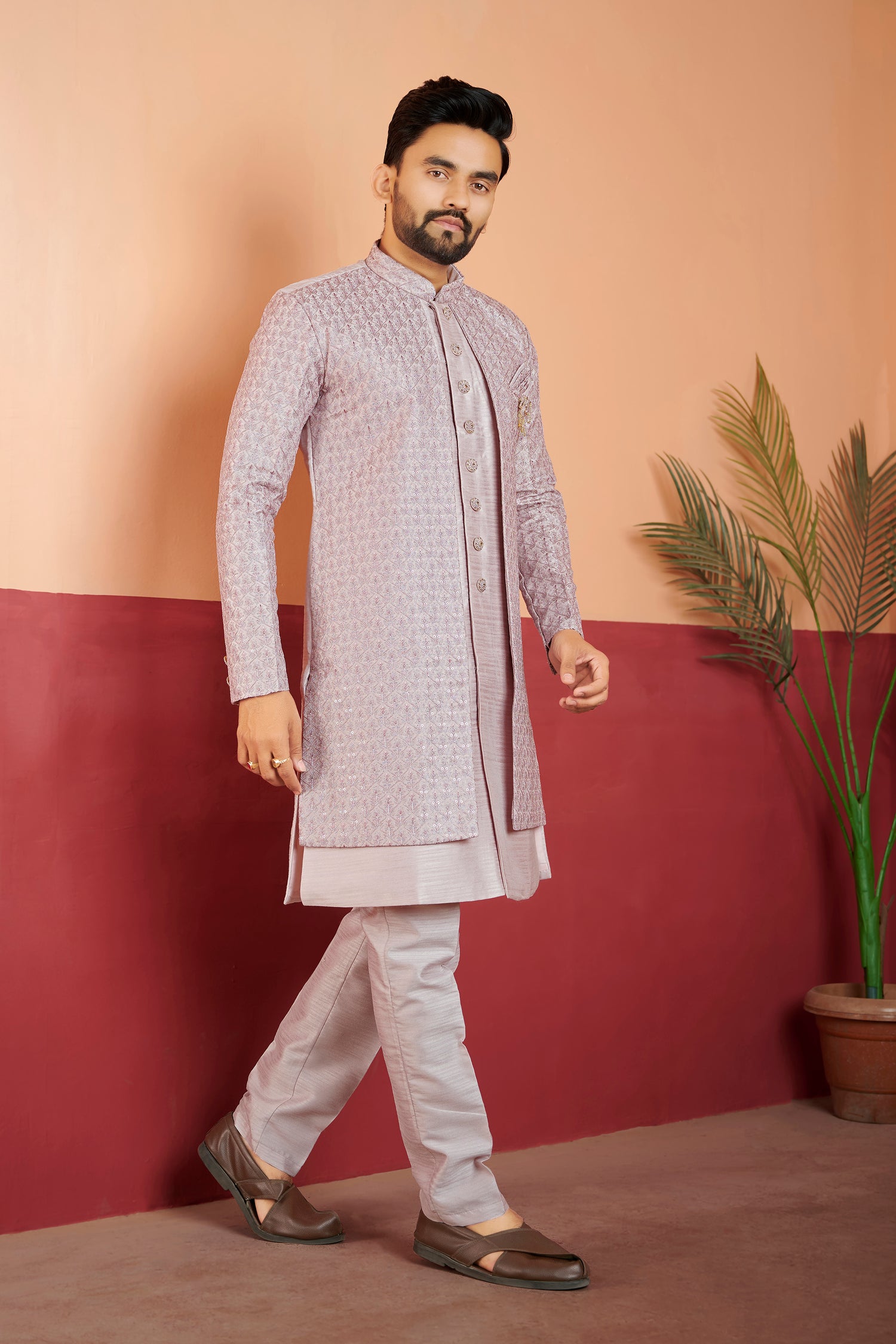 Mens Kurta Set With Jacket