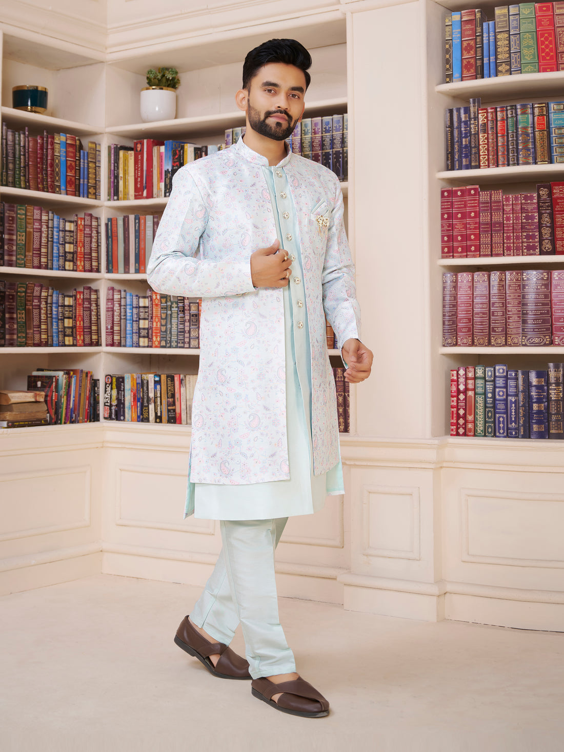 Mens Kurta Set With Jacket