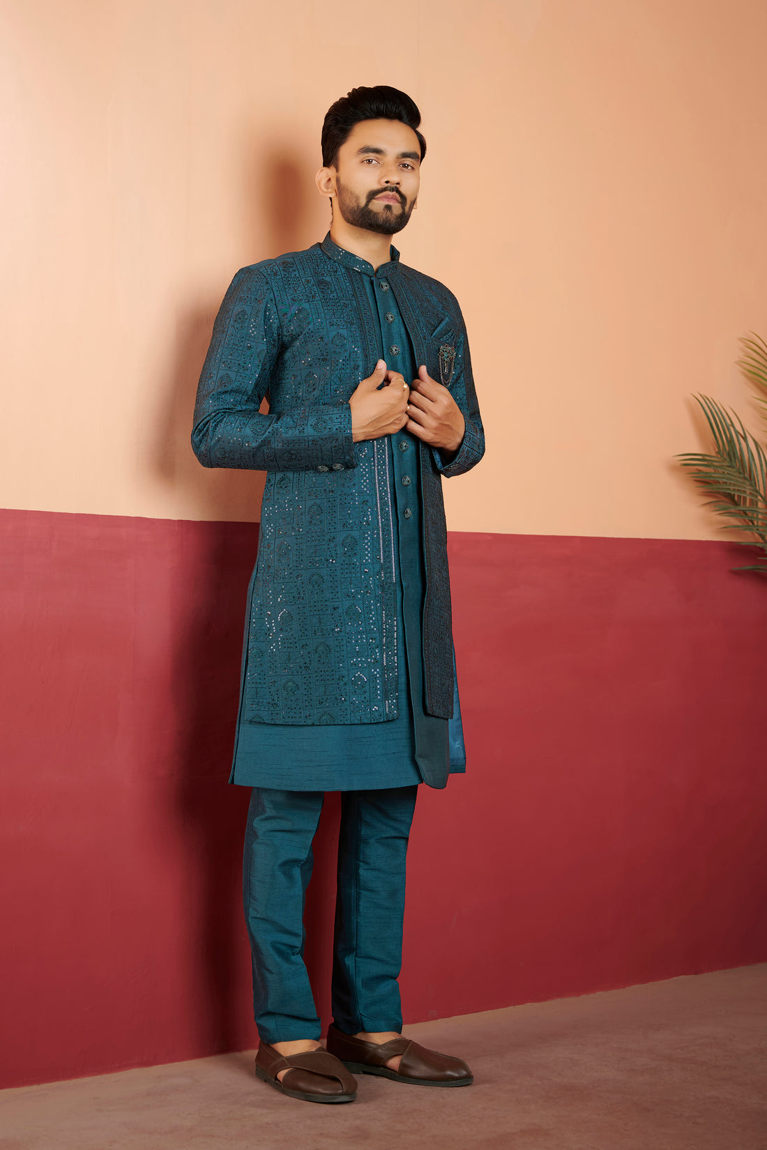 Mens Kurta Set With Jacket