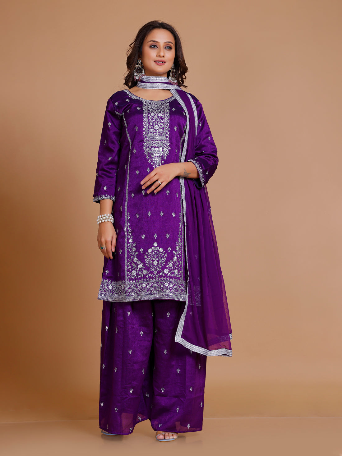 Tanvi Palazzo Suit - Roop Darshan