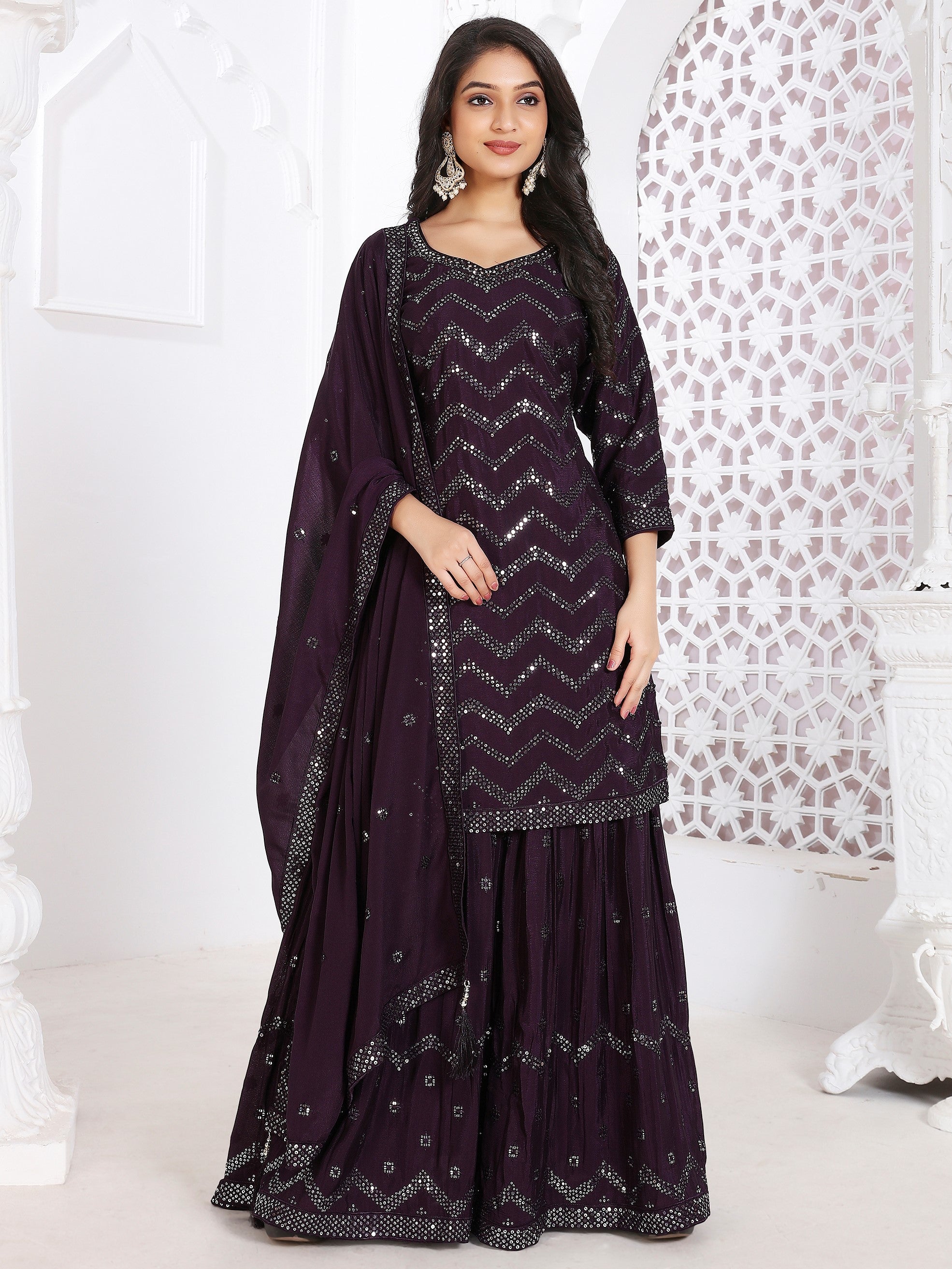 Parthvi Sharara Suit - Roop Darshan