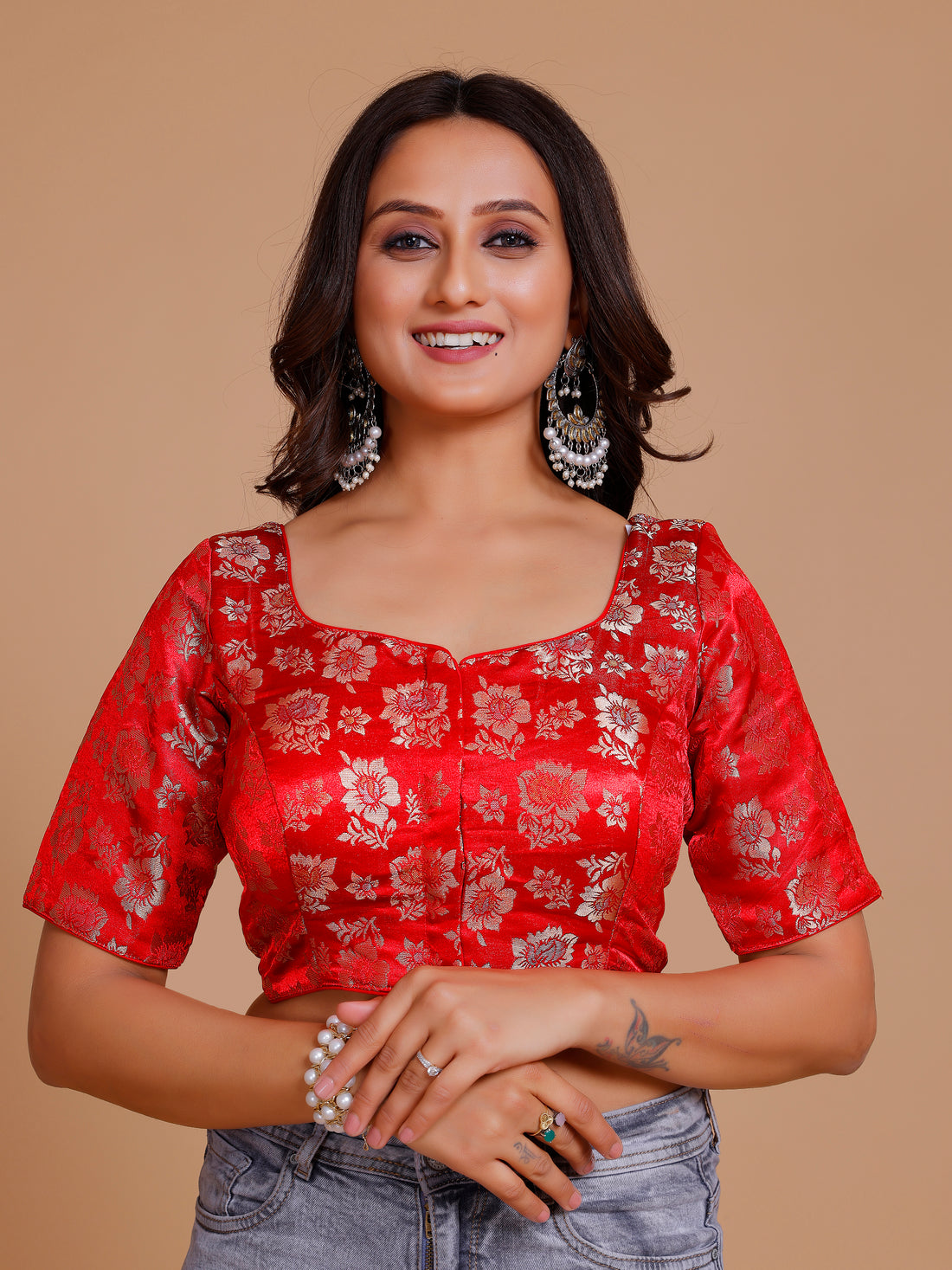Brocade Silk Blouse - Roop Darshan