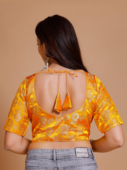 Brocade Silk Blouse - Roop Darshan