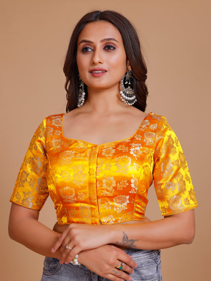 Brocade Silk Blouse - Roop Darshan