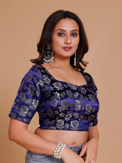 Brocade Silk Blouse - Roop Darshan