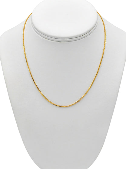 22ct Gold Fox Tail Chain - 45cm - Roop Darshan