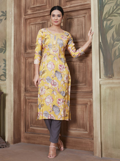 Norah Floral Kurti - Roop Darshan