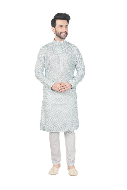 Mens Embroidered Kurta Set - Roop Darshan
