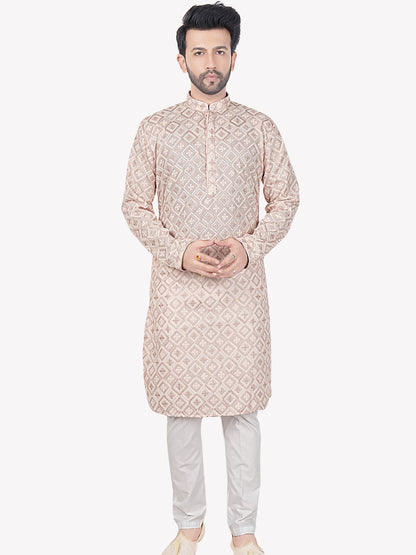 Mens Embroidered Kurta Set
