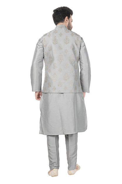 Mens Kurta Set With Jacket - Roop Darshan