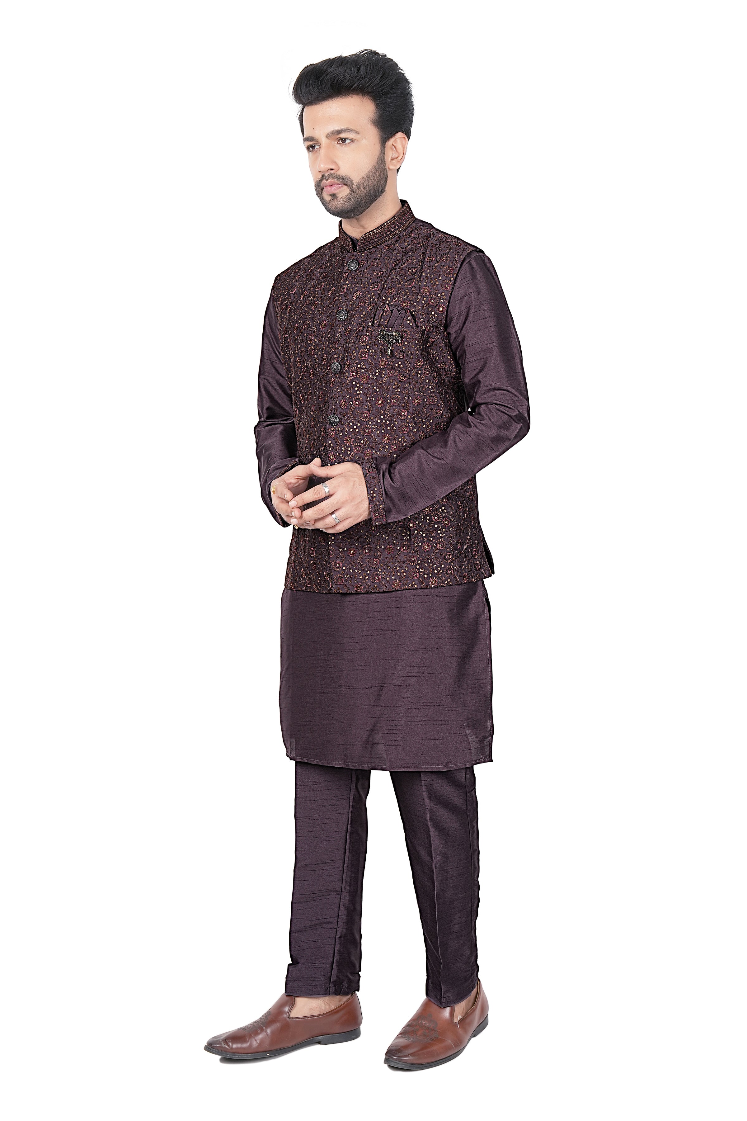Mens Kurta Set With Jacket