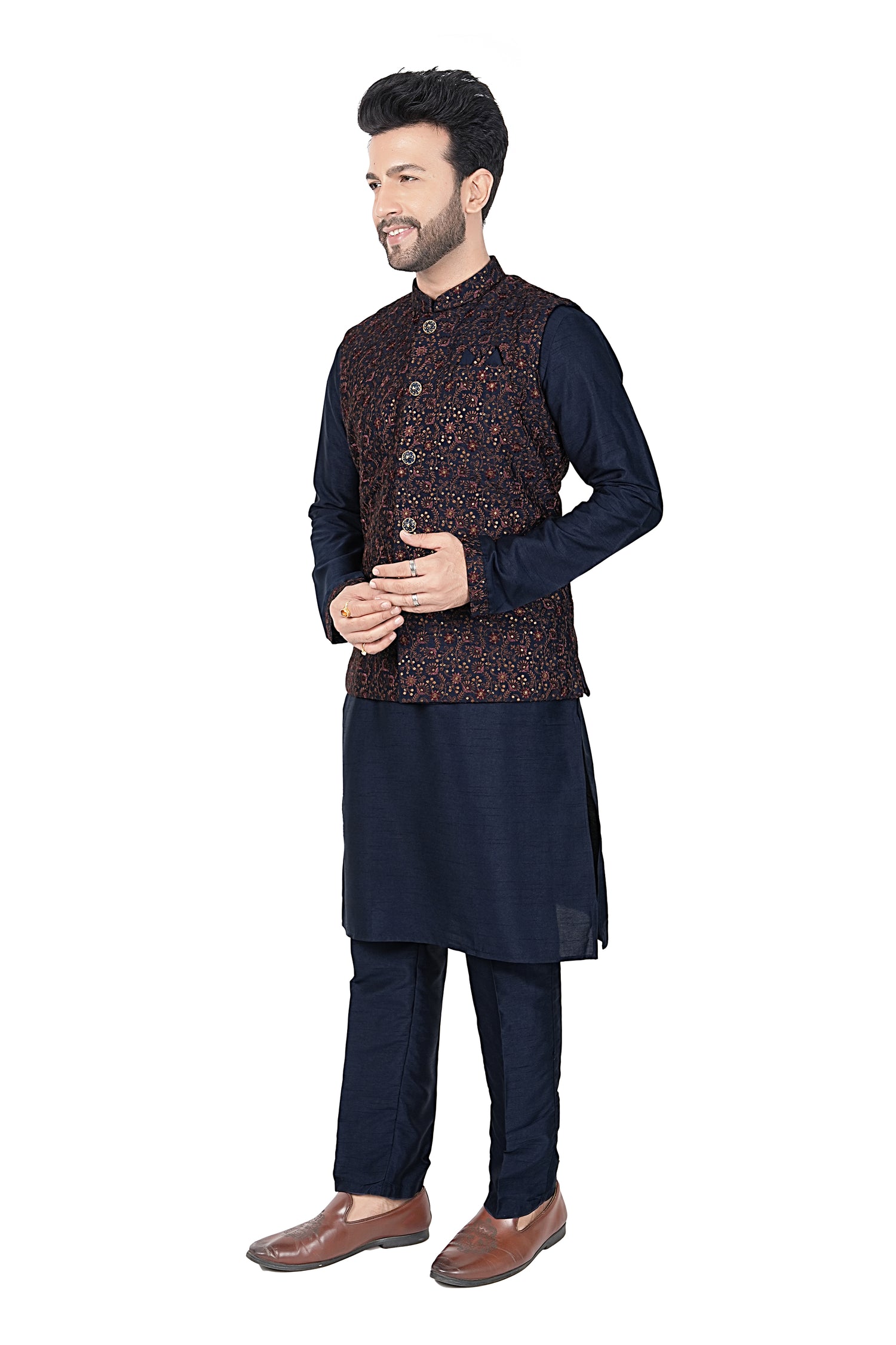 Mens Kurta Set With Jacket