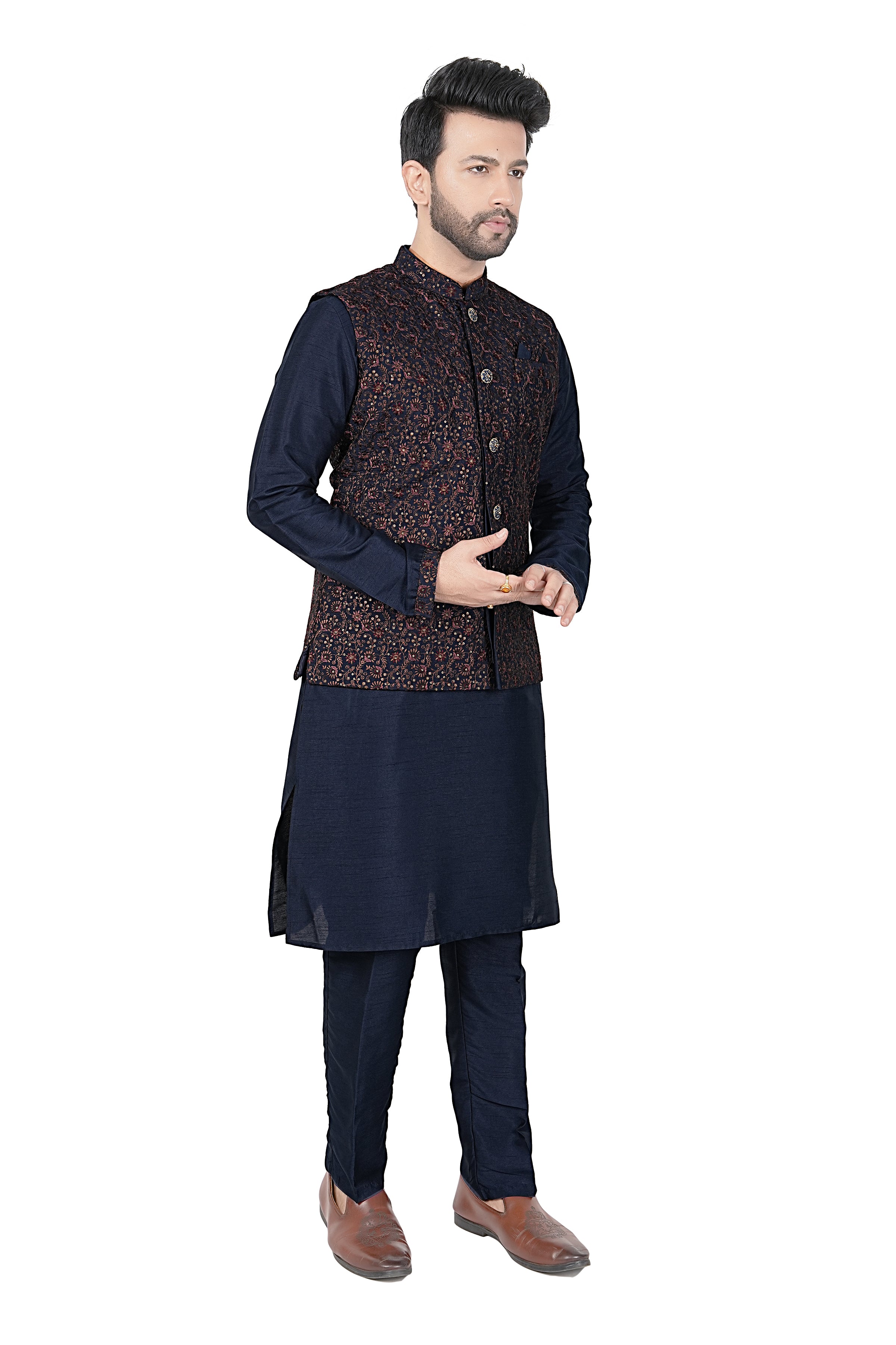 Mens Kurta Set With Jacket