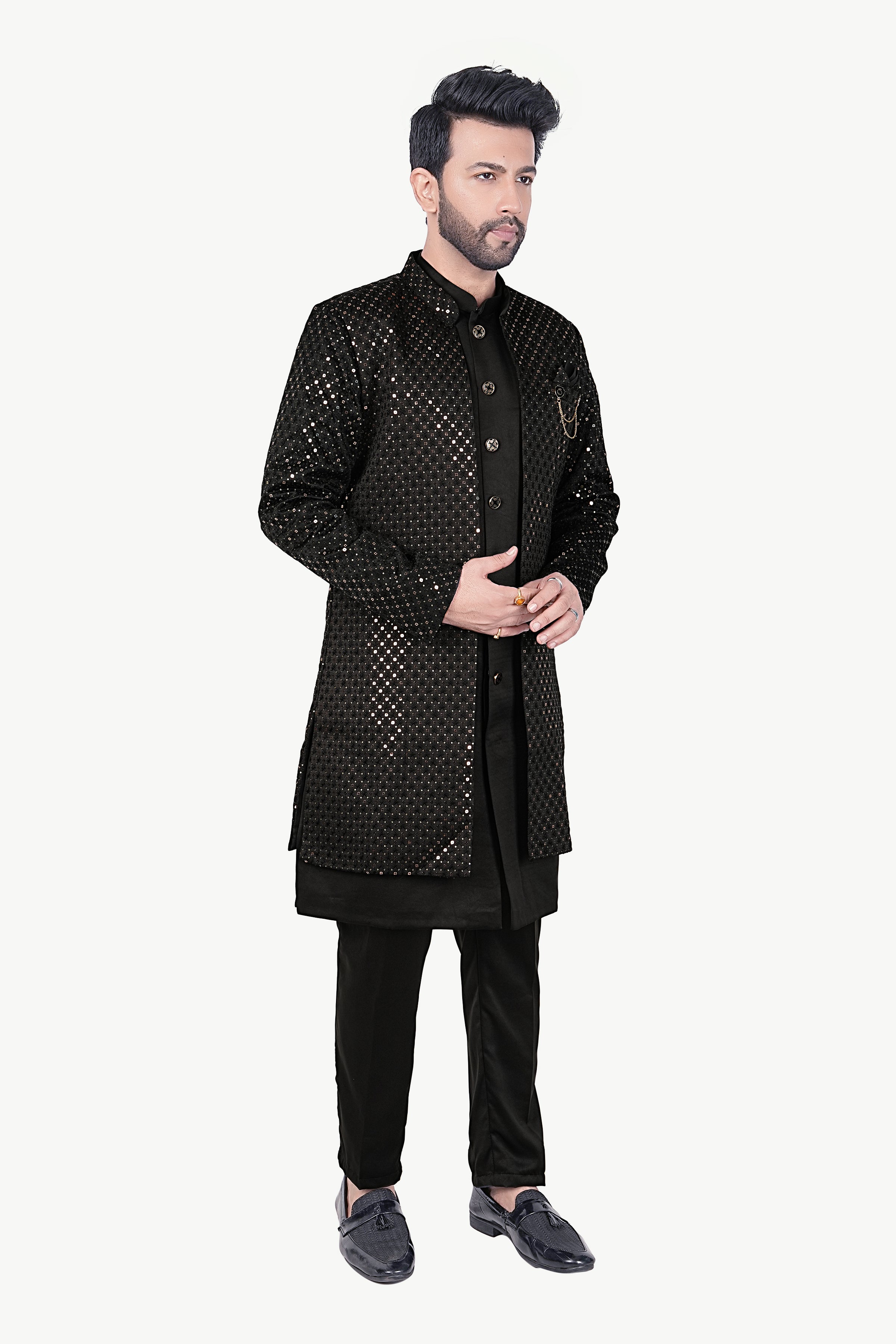 Mens Kurta Set With Jacket