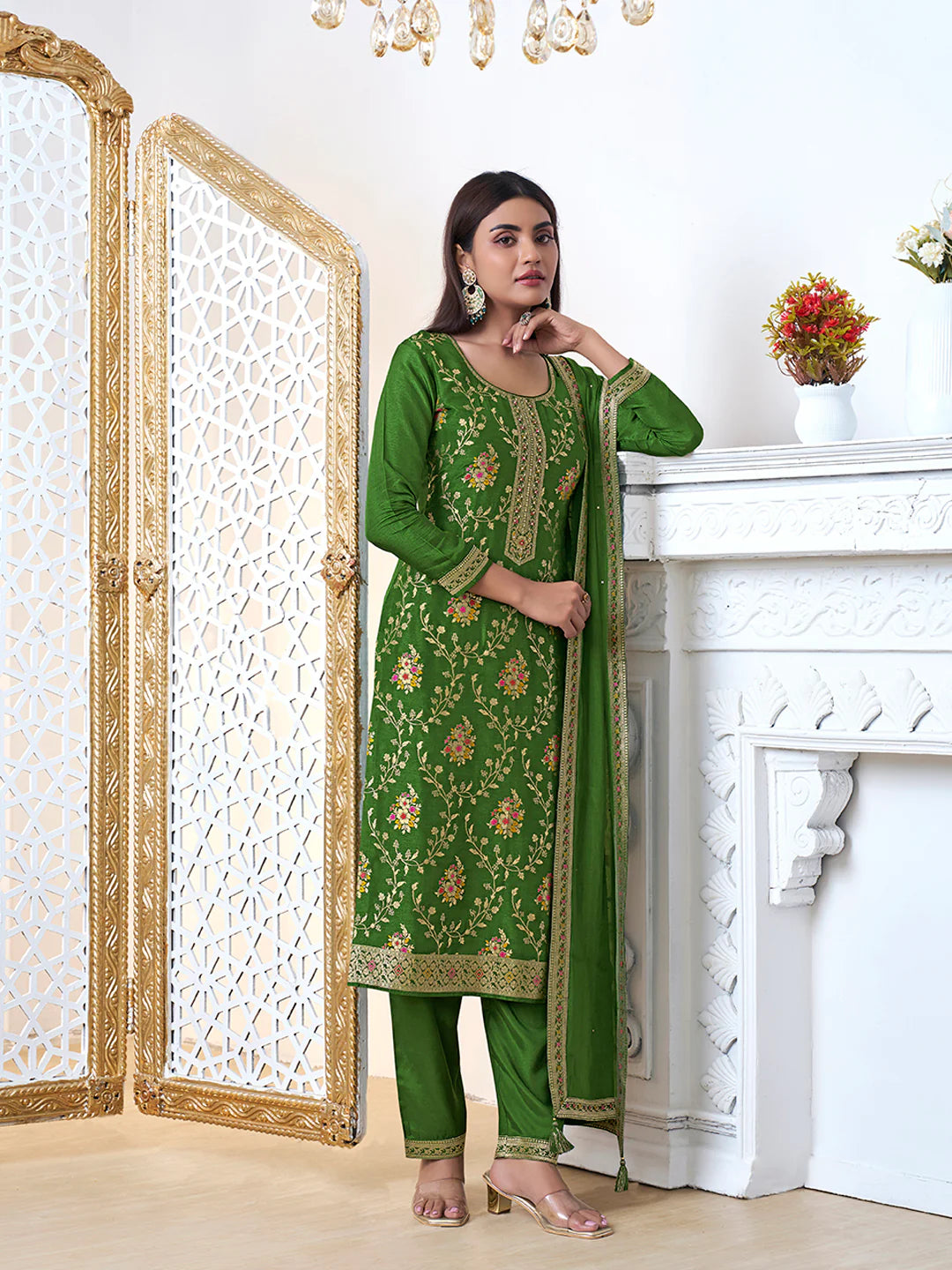 Pakhi Kamiz &amp; Pant - Roop Darshan