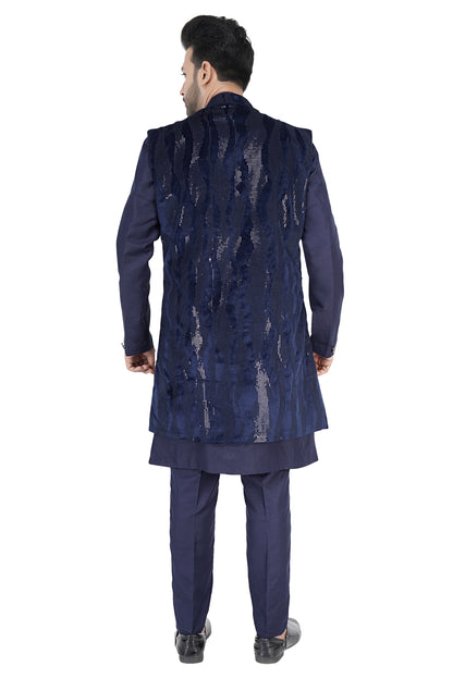 Mens Kurta Set With Jacket - Roop Darshan