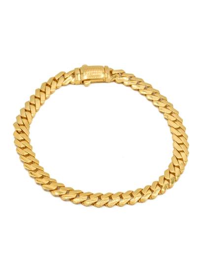 22ct Gold Hollow Mens Bracelet - Roop Darshan