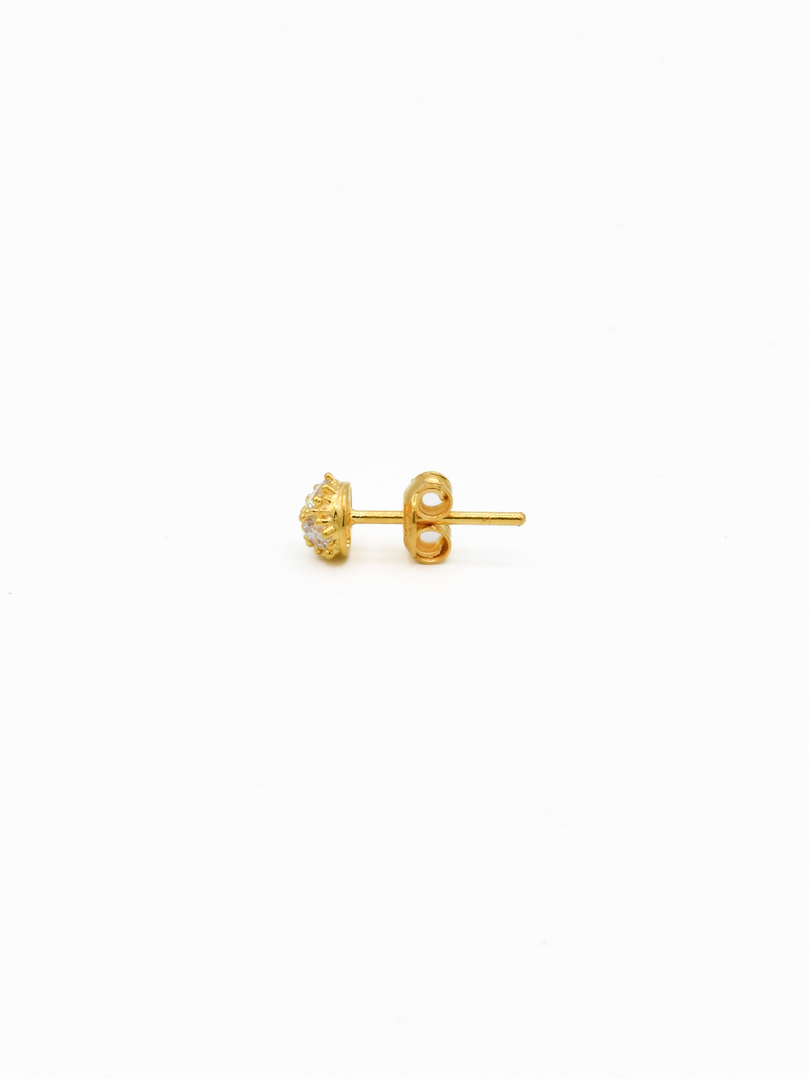22ct Gold CZ Stud Earrings - Roop Darshan