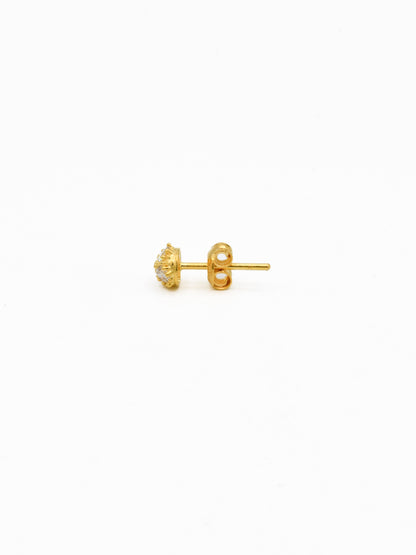 22ct Gold CZ Stud Earrings - Roop Darshan