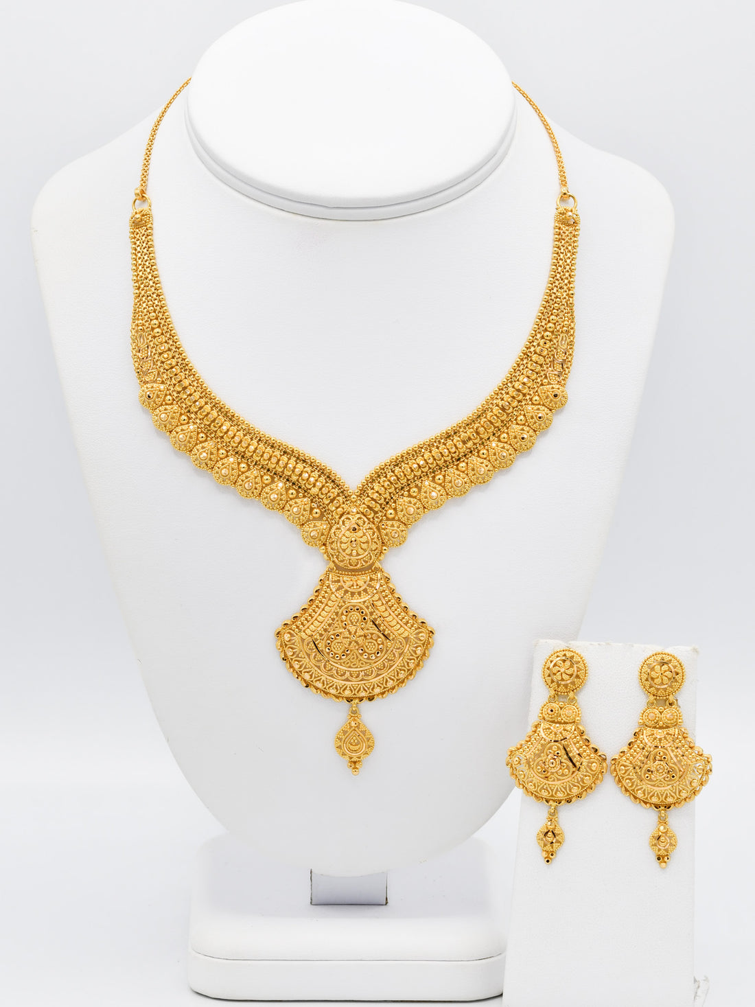 22ct Gold Necklace Set - Roop Darshan