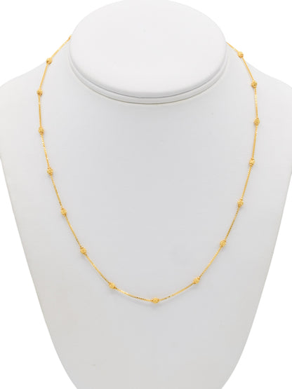 22ct Gold Ball Fancy Chain - Roop Darshan