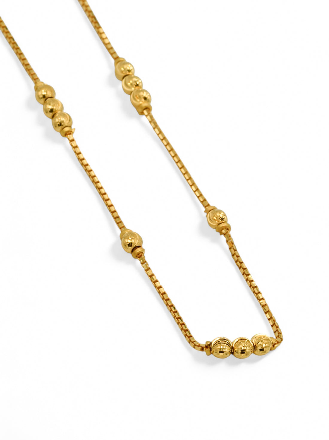22ct Gold Ball Fancy Chain - Roop Darshan