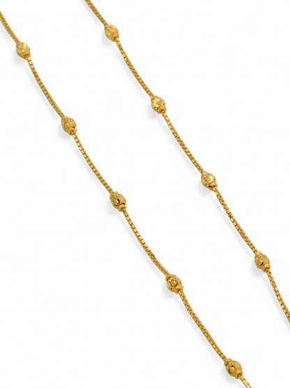 22ct Gold Ball Fancy Chain - Roop Darshan