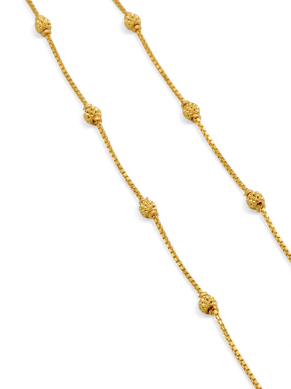 22ct Gold Ball Fancy Chain - Roop Darshan