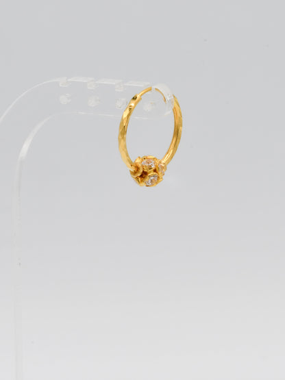 22ct Gold CZ Ball Bali - Roop Darshan