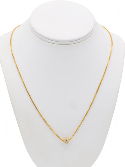 22ct Gold Two Tone Ball Fancy Chain - Roop Darshan