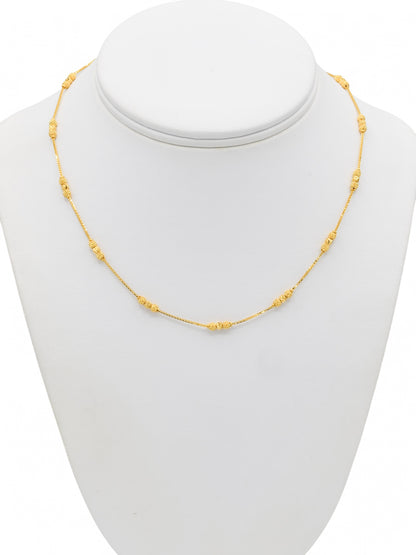 22ct Gold Ball Fancy Chain - Roop Darshan