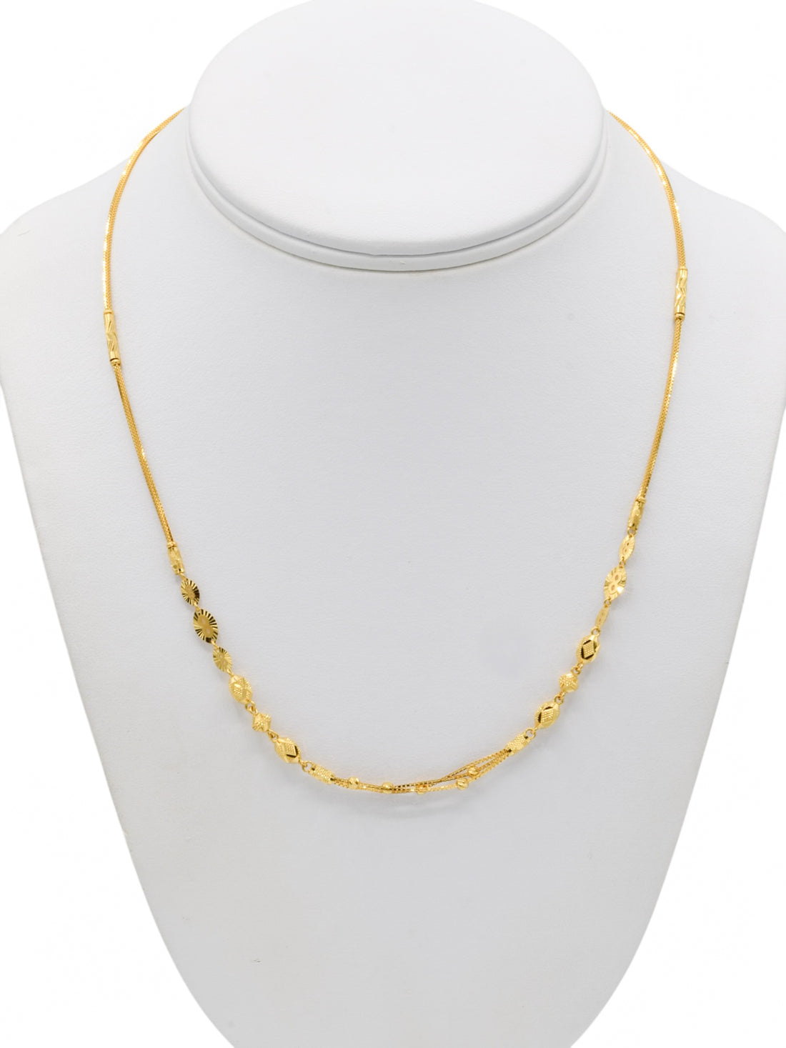 22ct Gold Ball Fancy Chain - Roop Darshan