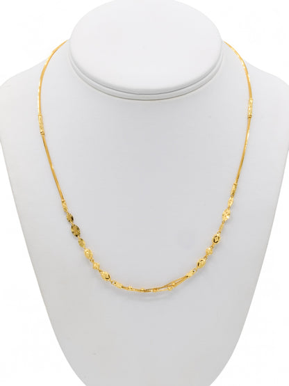 22ct Gold Ball Fancy Chain - Roop Darshan
