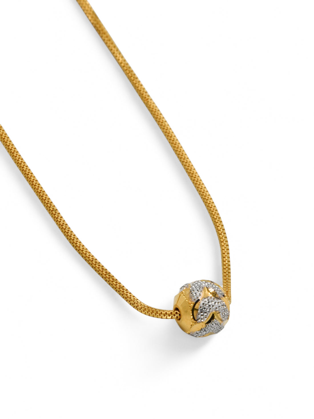22ct Gold Two Tone Ball Fancy Chain