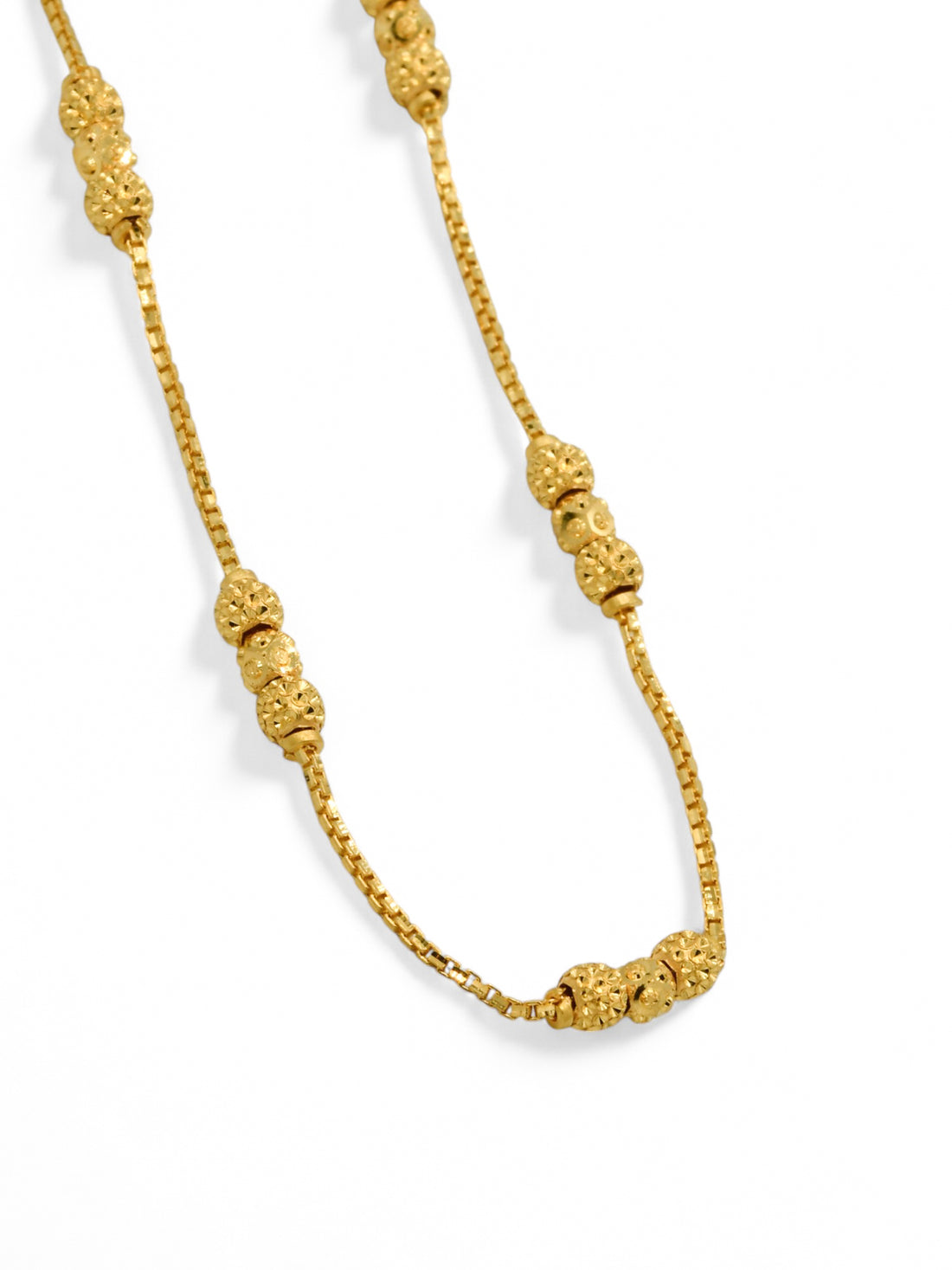 22ct Gold Ball Fancy Chain - Roop Darshan