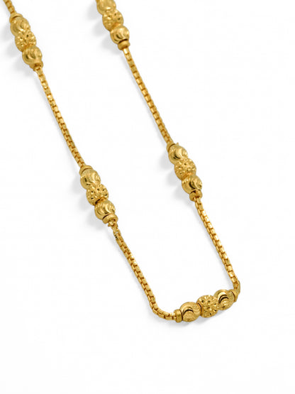 22ct Gold Ball Fancy Chain - Roop Darshan