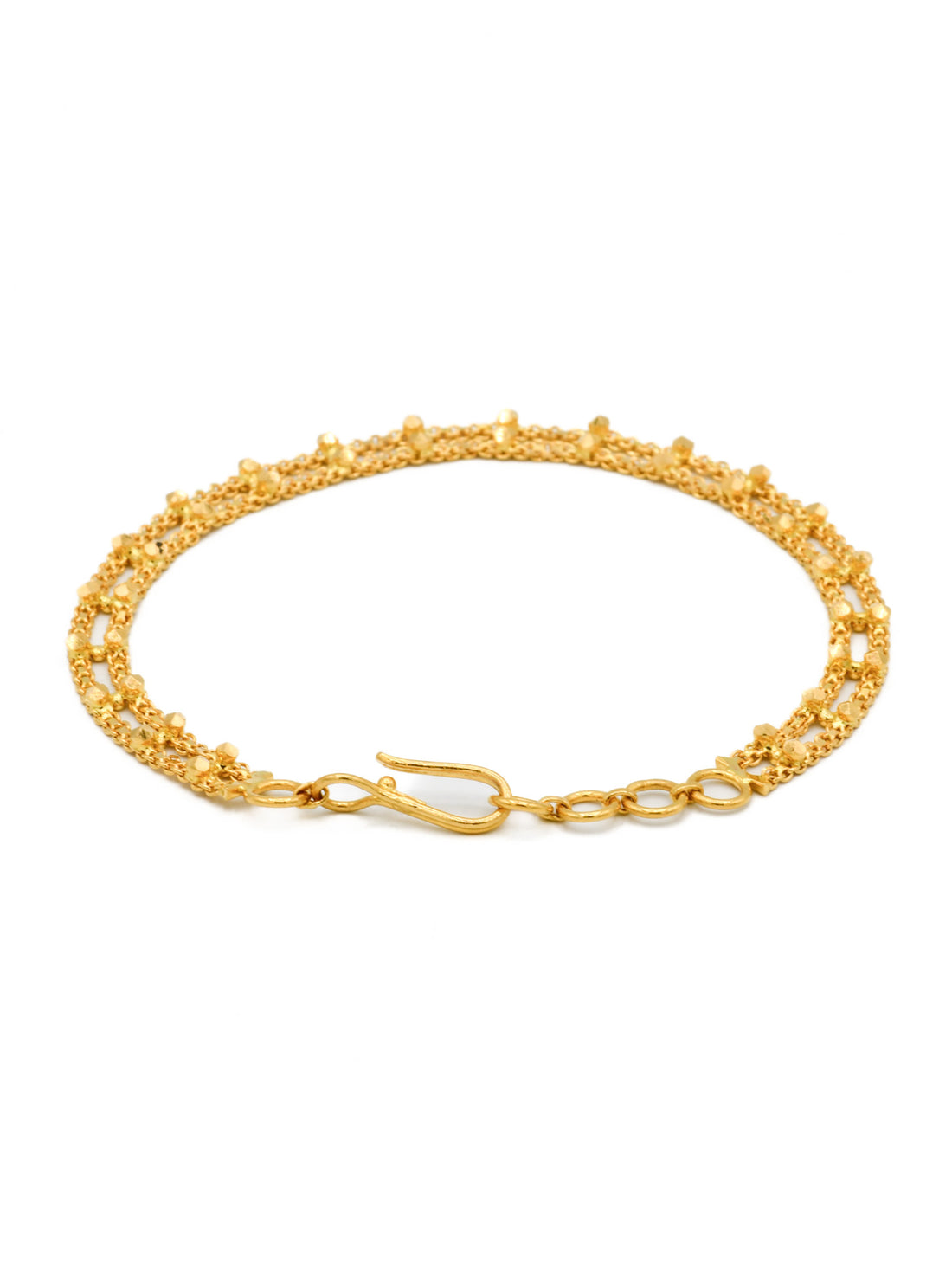 22ct Gold 2 Row Ladies Bracelet