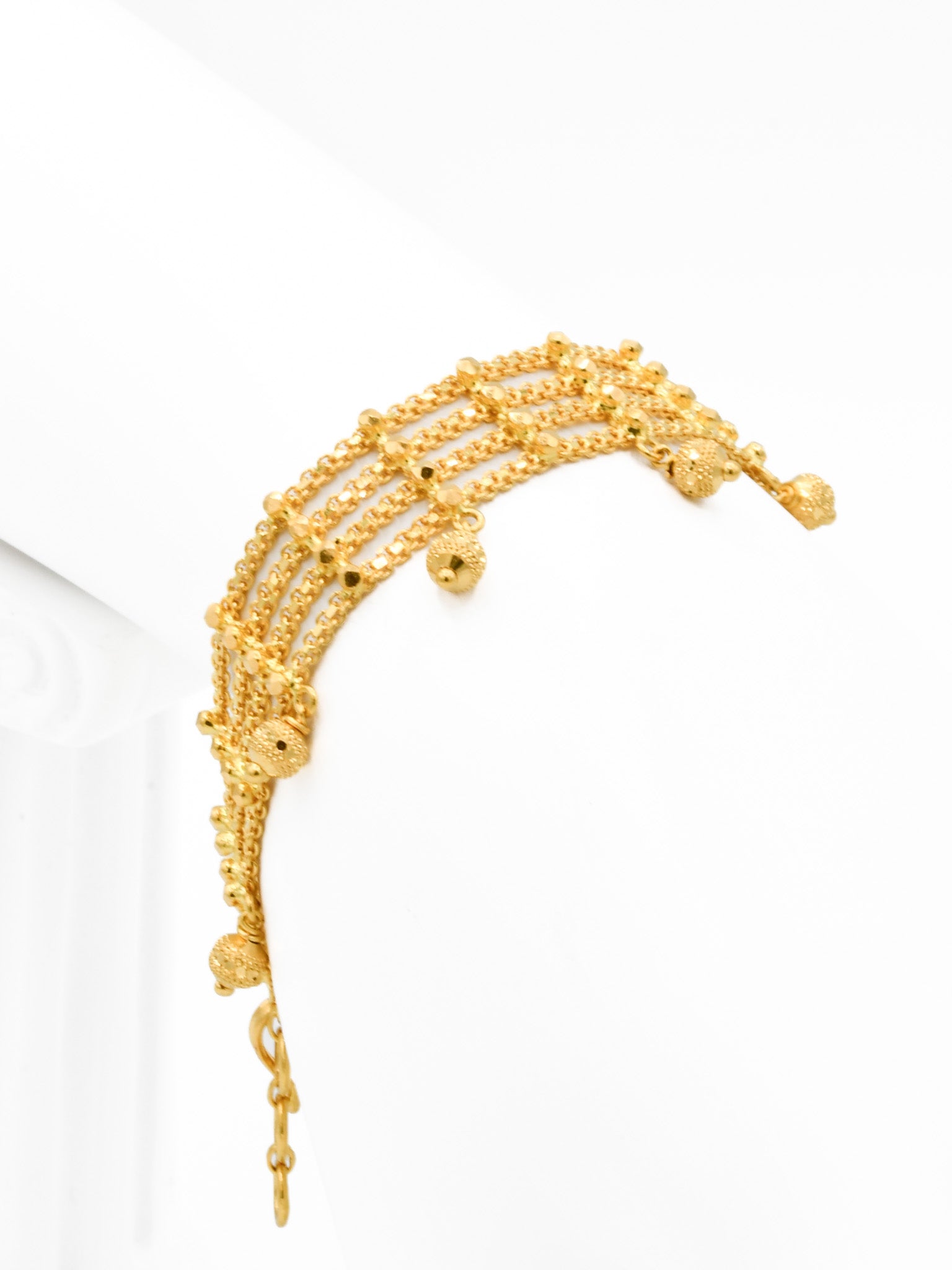 22ct Gold 4 Row Ladies Bracelet - Roop Darshan