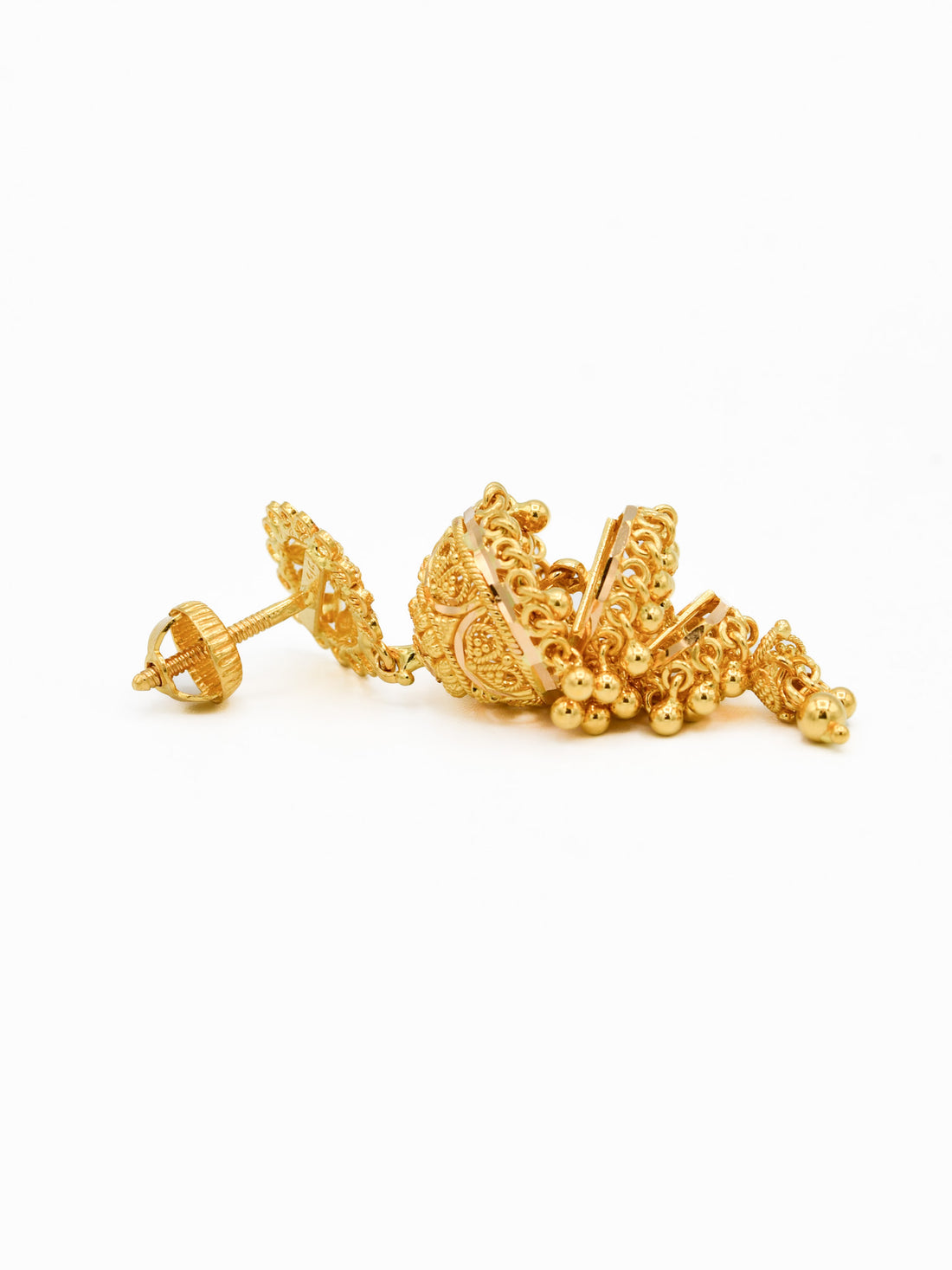 22ct Gold 4 Layer Jhumki Earrings - Roop Darshan