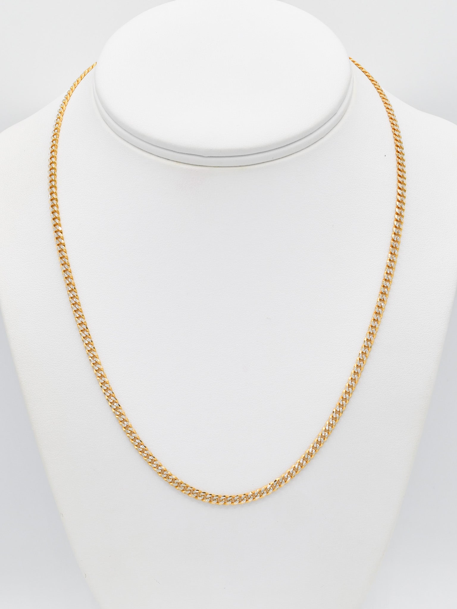 22ct Gold Two Tone Curb Chain - Roop Darshan